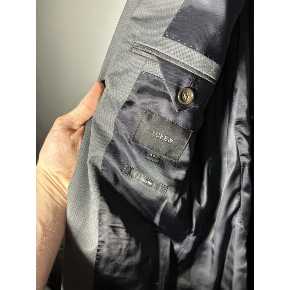 J.Crew Ludlow Italian 100% Cotton Tollegno 1900 Fabric Blazer Size 40R - Picture 6 of 6